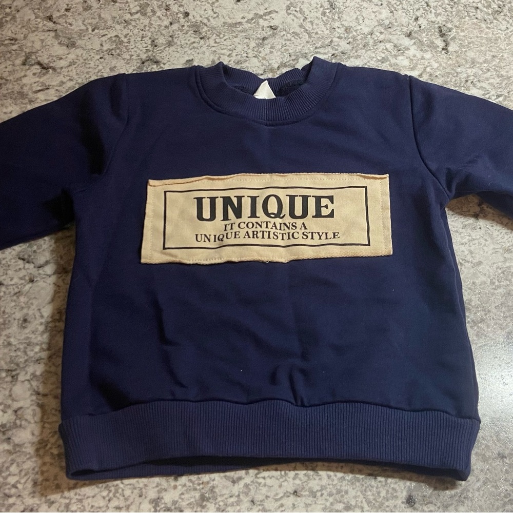 Unique Artistic Style Navy Sweatshirt